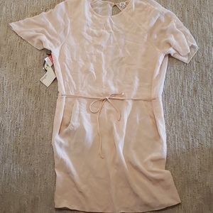 Aritzia dress. Open back, pink sheer back dress